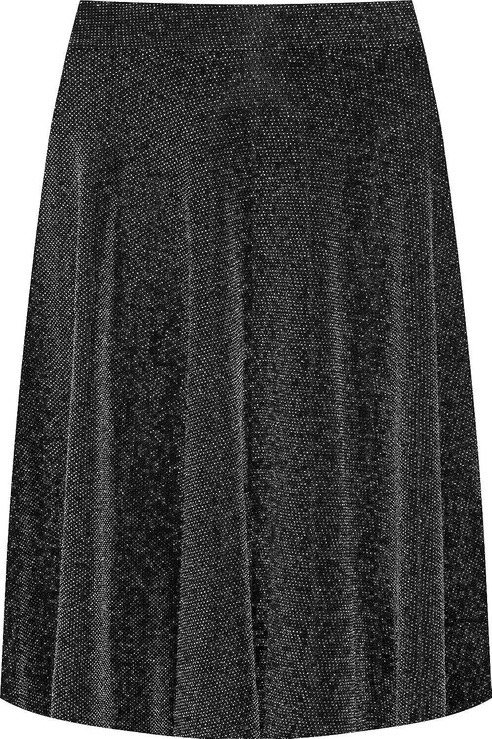 Gold Lurex Glitter Sparkle Flared Swing Skirt For Women 18 - Dropwear