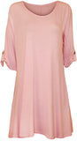 Teal Womens Scoop Neck Flared Ladies Plain Tops For Women 26-28 - Dropwear
