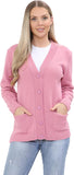 Green Women Knitted Plain Cardigan For Women 12-14 - Dropwear