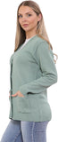 Cream Women Knitted Plain Cardigan For Women 16-18 - Dropwear