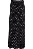 Yellow Floral Plus Size Yellow Floral Print Maxi Skirt For Women 14 - Dropwear