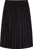 Blue Lurex Glitter Sparkle Flared Swing Skirt For Women 22-24 - Dropwear