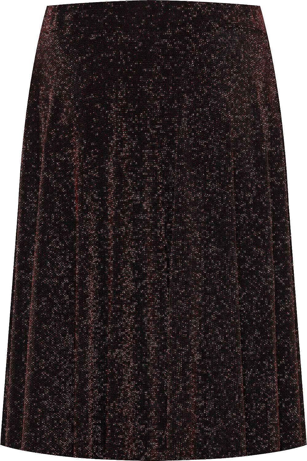 Gold Lurex Glitter Sparkle Flared Swing Skirt For Women 16 - Dropwear