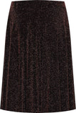 Gold Lurex Glitter Sparkle Flared Swing Skirt For Women 16 - Dropwear