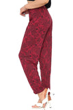 Paisley Wine Paisley Print Full Length Trouser For Women 20 - Dropwear
