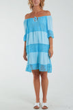 White Scoop Neck Tie Lace Tiered Midi Dress For Women ONE SIZE - Dropwear
