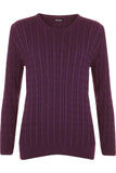 Cable Knit Top Jumper Sweater For Women  - Dropwear