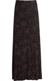 Black Multi Doted Plus Size Multi Doted Print Maxi Skirt For Women 14 - Dropwear
