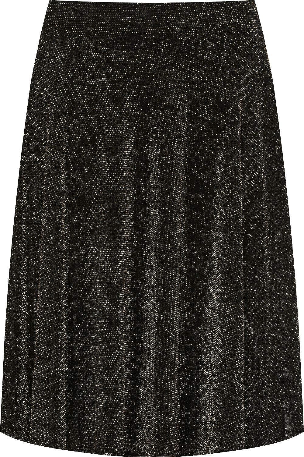 Blue Lurex Glitter Sparkle Flared Swing Skirt For Women 18 - Dropwear