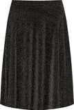 Blue Lurex Glitter Sparkle Flared Swing Skirt For Women 18 - Dropwear