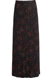 Black Multi Doted Plus Size Multi Doted Print Maxi Skirt For Women 16 - Dropwear