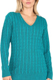 Plus Size Cable Knitted Sweater Top For Women  - Dropwear