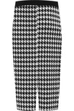 Plus Size Midi Skirt Dogtooth For Women  - Dropwear