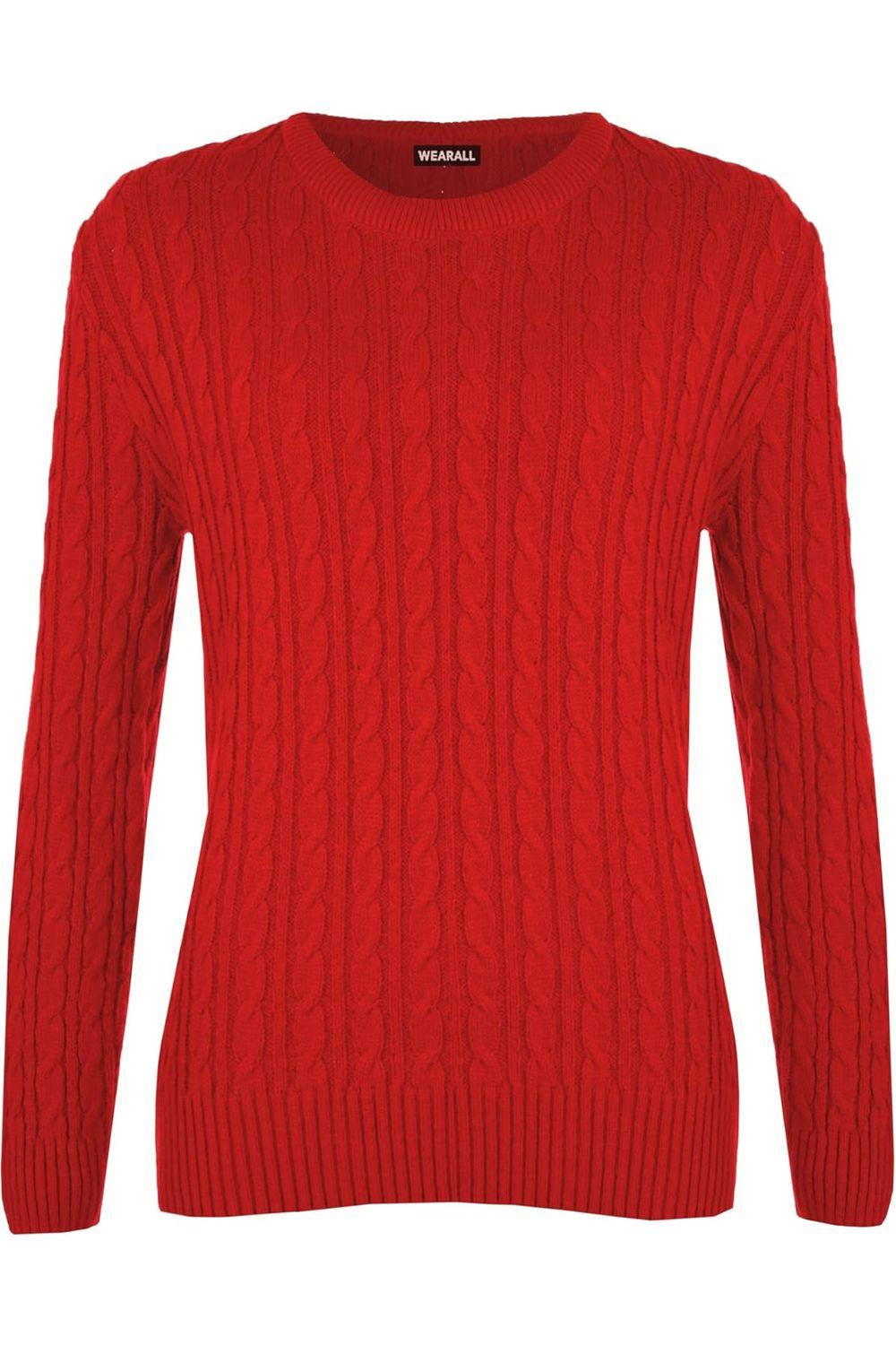 Cable Knit Top Jumper Sweater For Women  - Dropwear