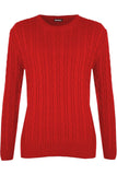 Cable Knit Top Jumper Sweater For Women  - Dropwear