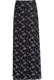Black White Floral Plus Size Black White Floral Maxi Skirt For Women 14 - Dropwear