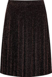 Gold Lurex Glitter Sparkle Flared Swing Skirt For Women 14 - Dropwear