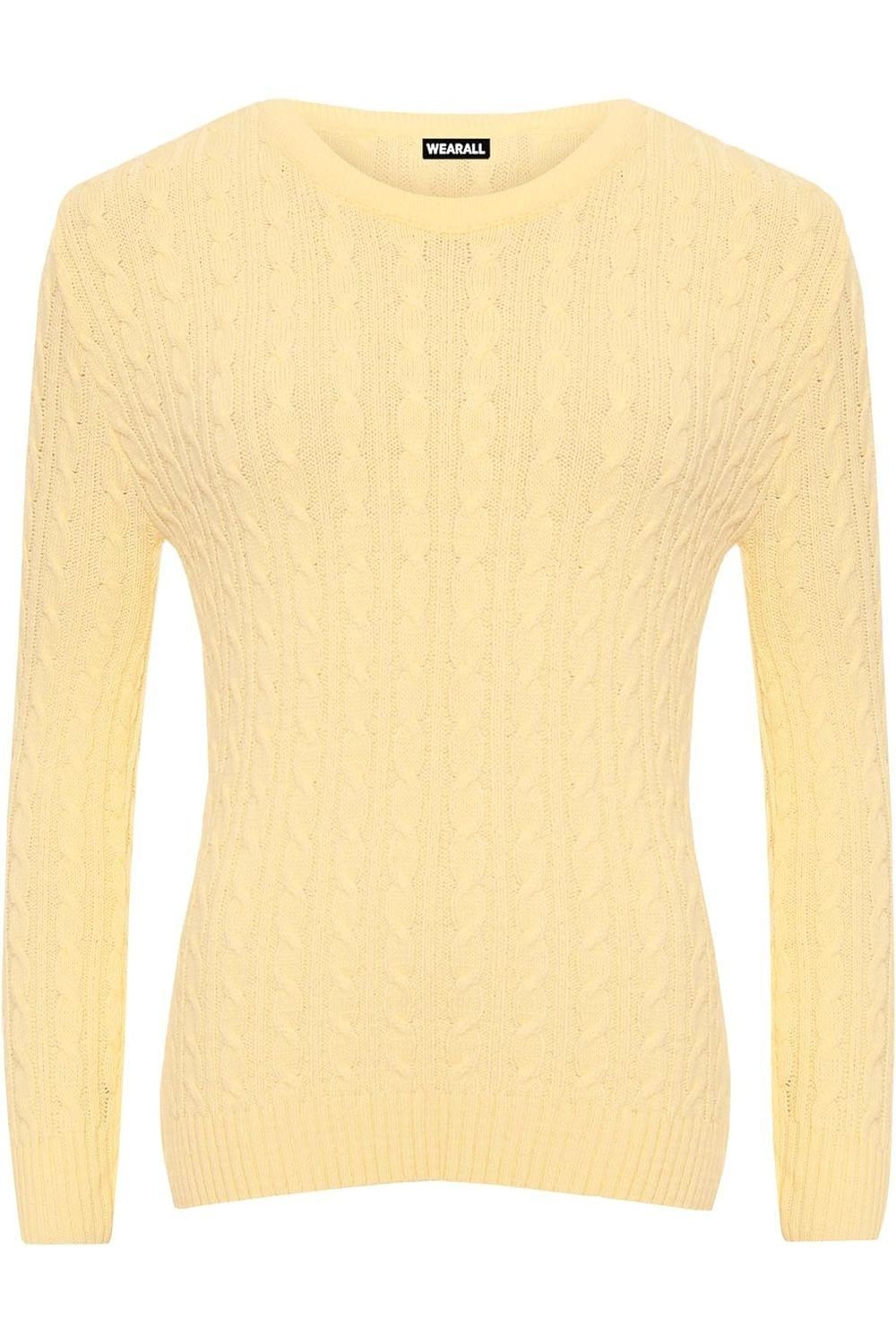 Cable Knit Top Jumper Sweater For Women  - Dropwear