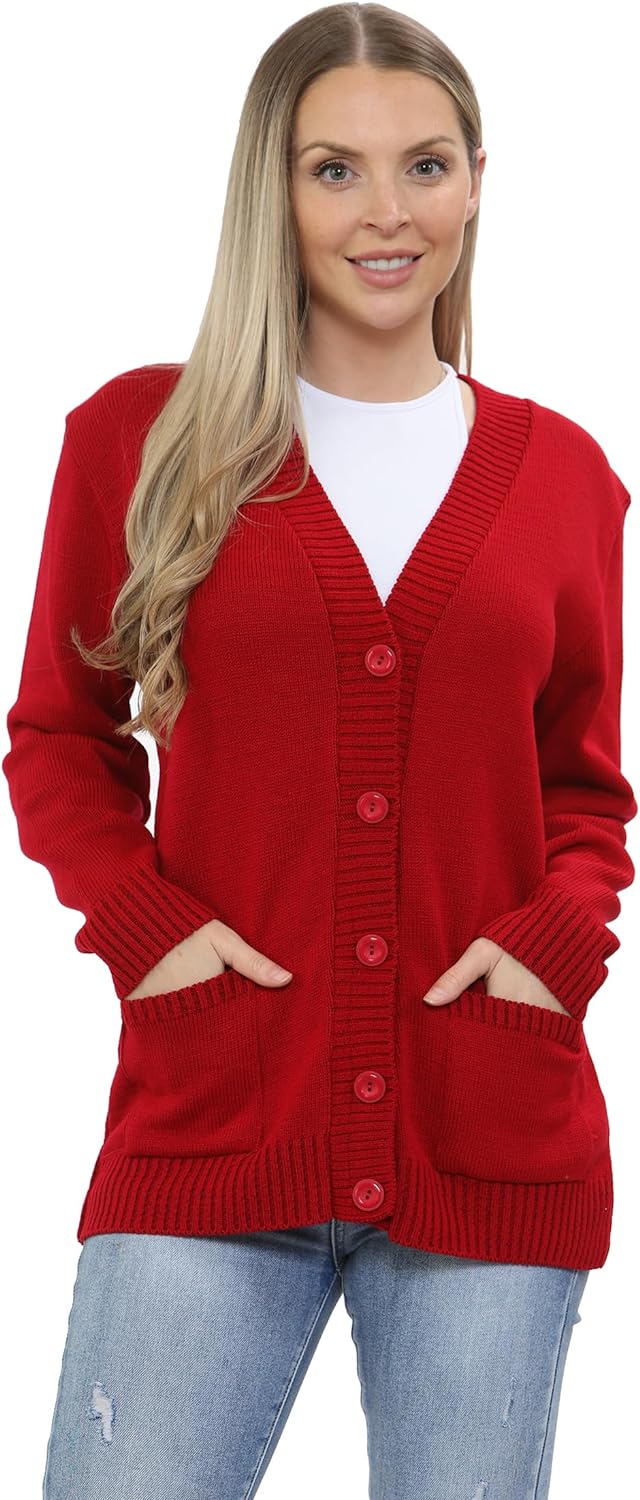Black Women Knitted Plain Cardigan For Women 16-18 - Dropwear