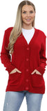Black Women Knitted Plain Cardigan For Women 16-18 - Dropwear
