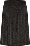 Blue Lurex Glitter Sparkle Flared Swing Skirt For Women 20 - Dropwear