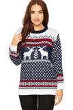 Navy Blue X-Mas Jumper Festive Top For Women 45942 - Dropwear