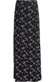 Black White Floral Plus Size Black White Floral Maxi Skirt For Women 16 - Dropwear