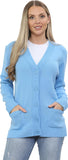 Black Women Knitted Plain Cardigan For Women 12-14 - Dropwear
