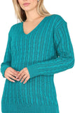 Plus Size Cable Knitted Sweater Top For Women  - Dropwear