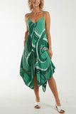 Jade Abstract Cami Hanky Hem Dress For Women ONE SIZE - Dropwear