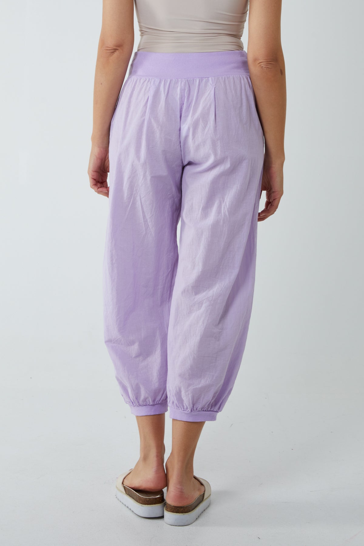 Button Pocket Detail Harem Pants For Women  - Dropwear