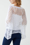 Crochet Round Neck Long Sleeve Top For Women  - Dropwear