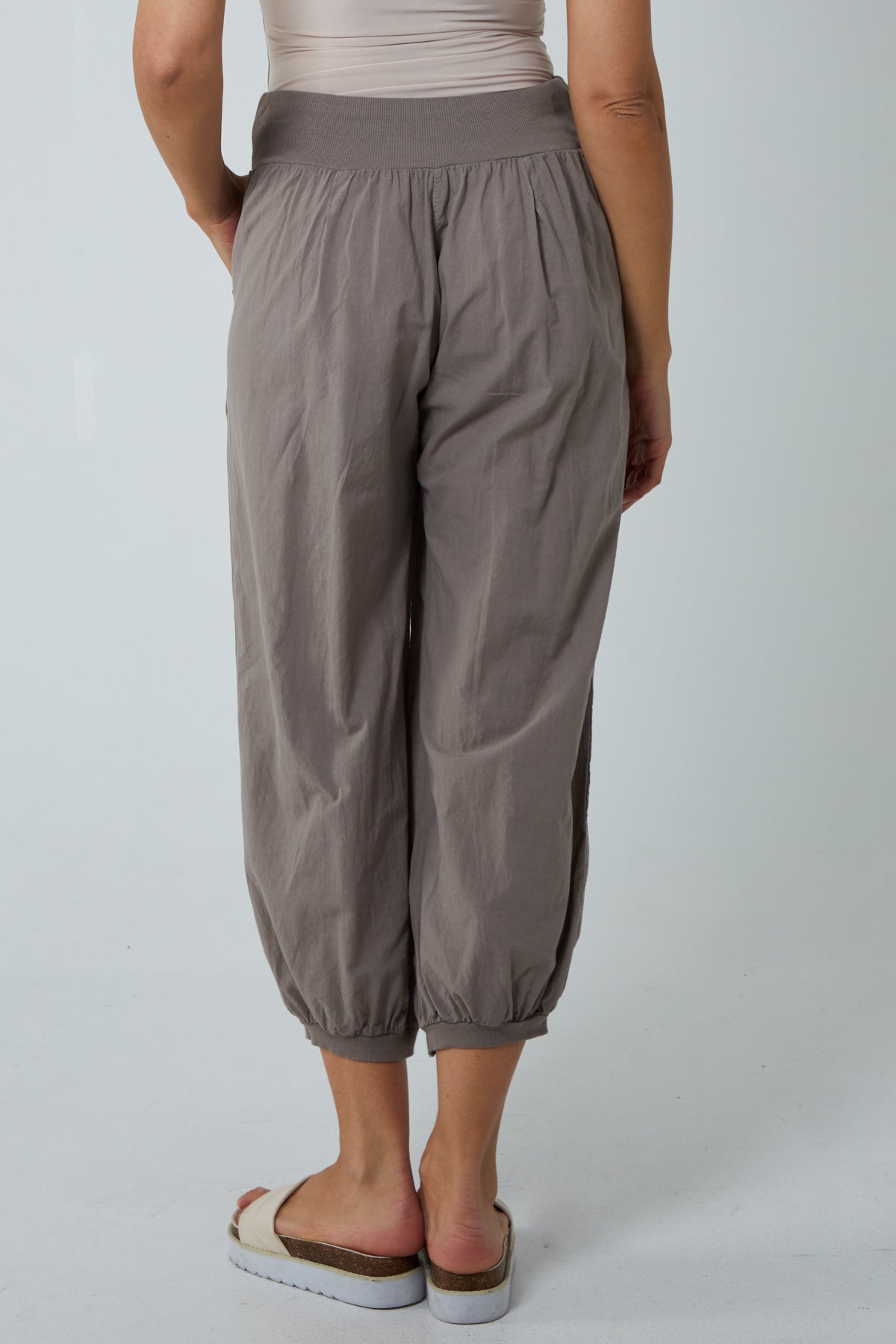 Button Pocket Detail Harem Pants For Women  - Dropwear