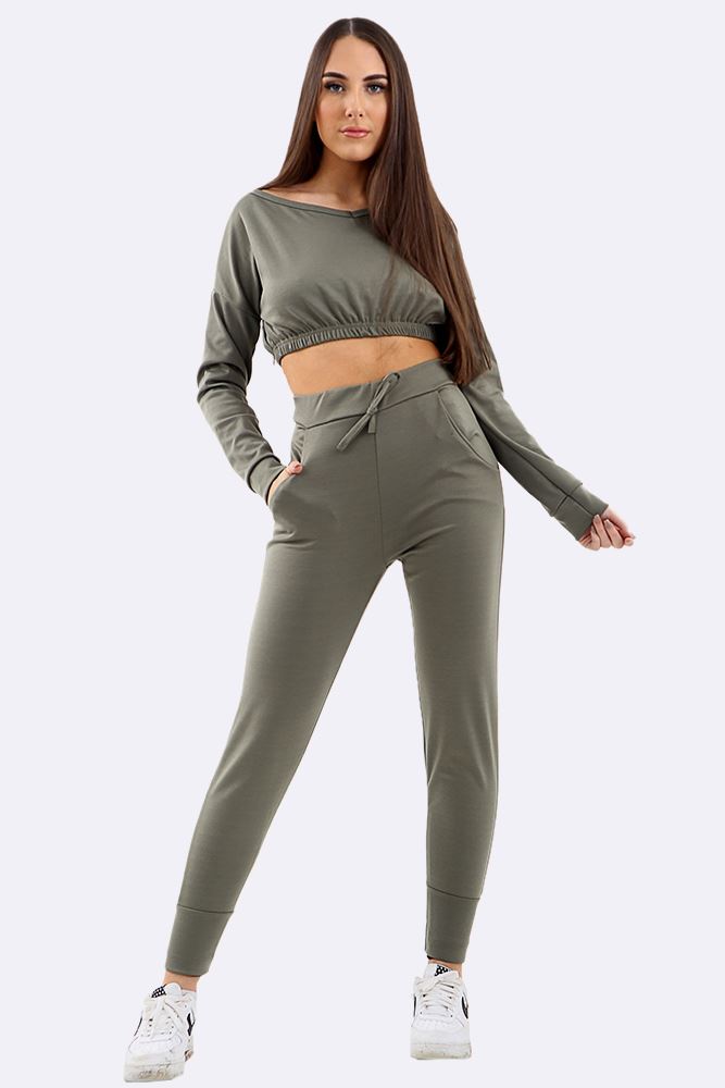 Black Co-Ord 2 Piece Loungewear Suit Set For Women 20-22 - Dropwear