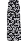 (Big Flower) Plus Size Flower Print Maxi Skirt For Women 16 - Dropwear
