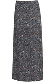 Peach Floral Plus Size Peach Floral Print Maxi Skirt For Women 16 - Dropwear