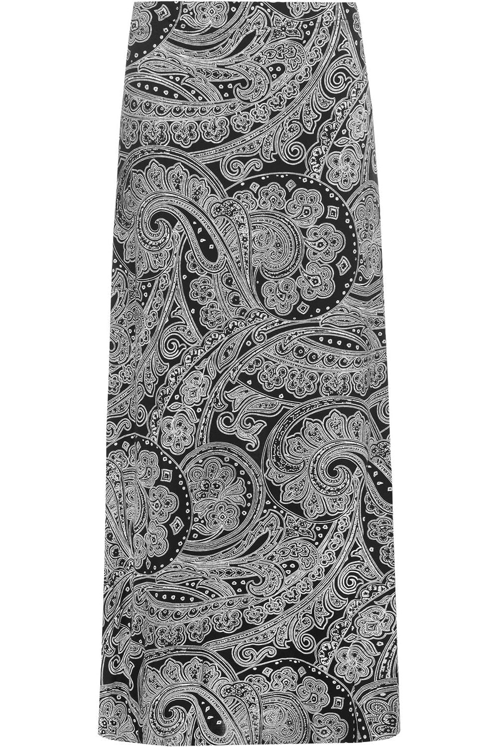 Big Paisley Plus Size Paisley Print Maxi Skirt For Women 14 - Dropwear