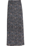 Peach Floral Plus Size Peach Floral Print Maxi Skirt For Women 14 - Dropwear