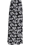 (Big Flower) Plus Size Flower Print Maxi Skirt For Women 14 - Dropwear