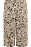 Black Abstract Paisley Print Culottes Shorts For Women 12-14 - Dropwear