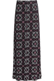 Square Floral Purple Plus Size Square Floral Purple Print Maxi Skirt For Women 16 - Dropwear