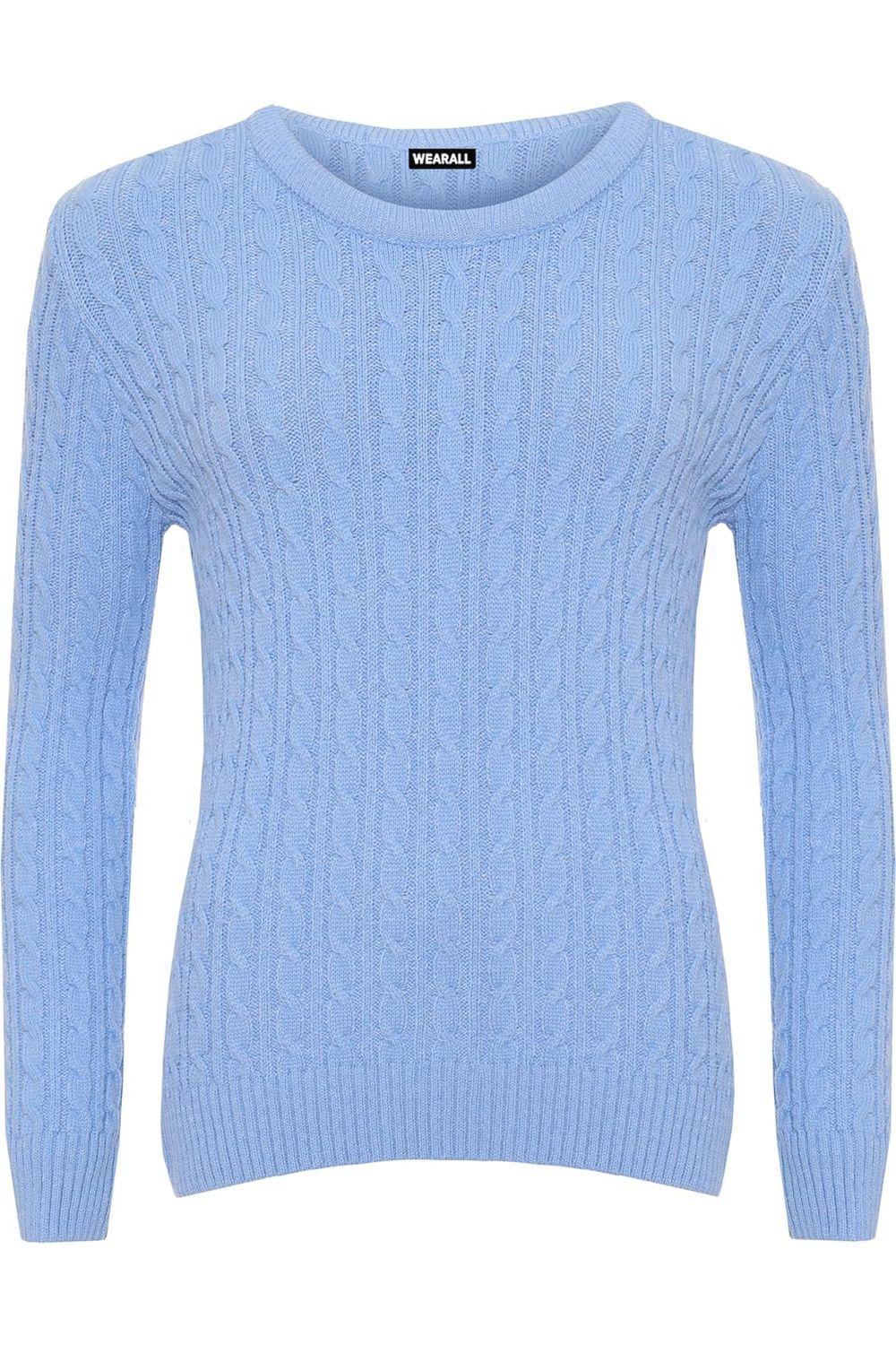 Plus Size Cable Knit Top Jumper Sweater For Women  - Dropwear