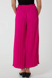 Wide Leg Plisse Drawstring Trousers For Women  - Dropwear