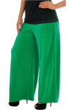 Khaki Green Wide Leg Flared Plain Palazzo Trouser For Women 12-14 - Dropwear