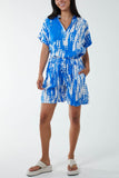 Tie Dye Co-Ord Set with Shorts For Women  - Dropwear