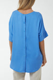 Lime Button Back Asymmetric Necklace Top For Women ONE SIZE - Dropwear