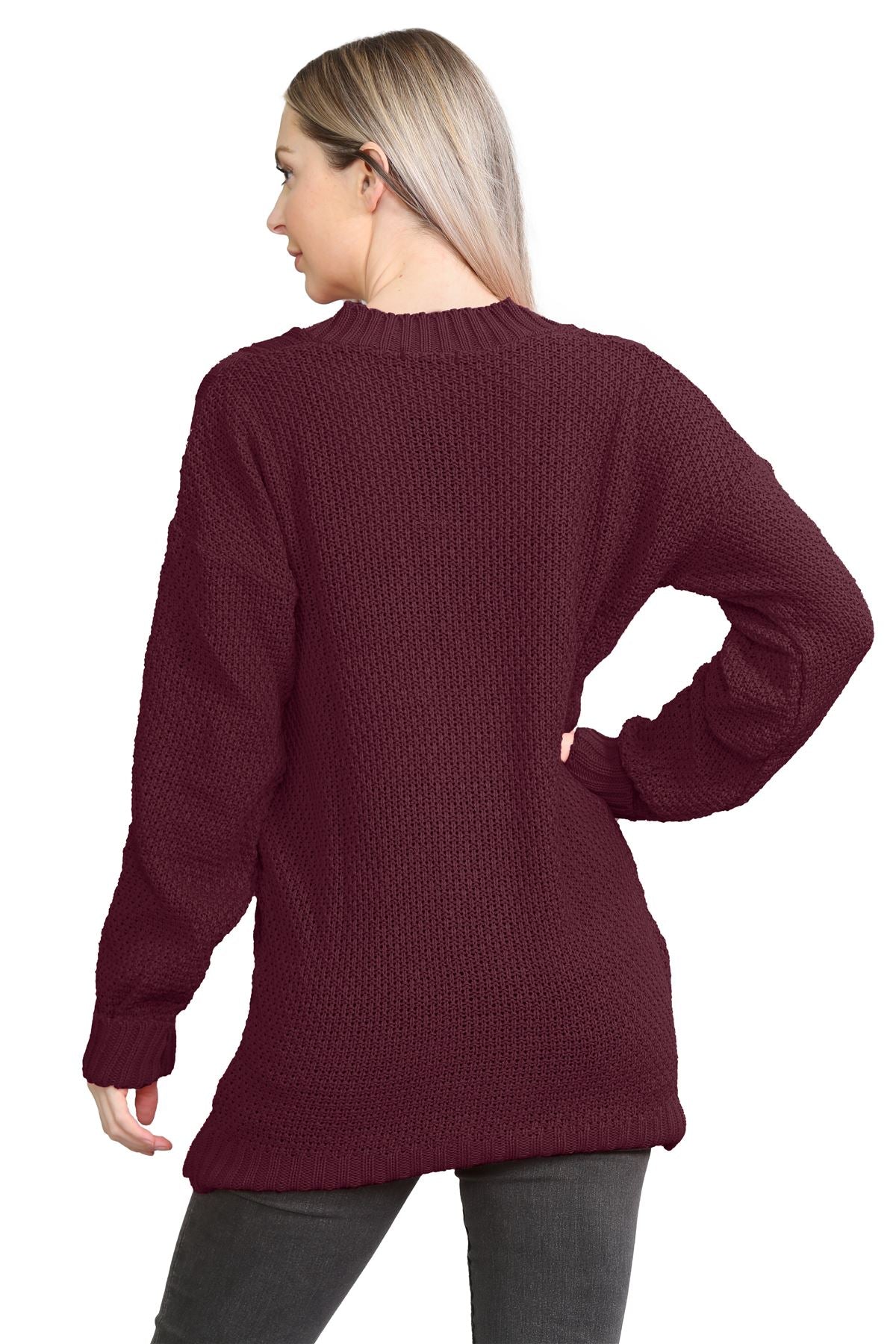 Khaki Cable Knitted Button Cardigan For Women 8-10 - Dropwear