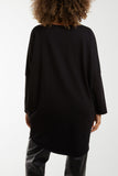 Red Sequin Festive Glasses Sweatshirt/Dress For Women ONE SIZE - Dropwear