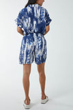 Fuchsia Tie Dye Co-Ord Set with Shorts For Women ONE SIZE - Dropwear