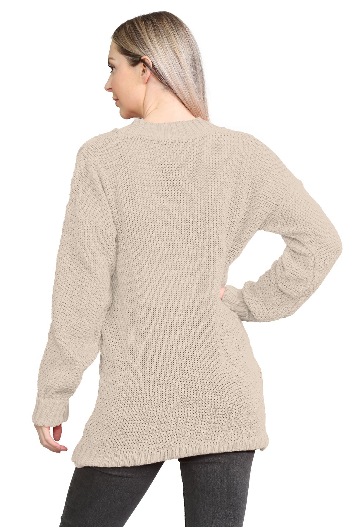 Mustard Cable Knitted Button Cardigan For Women 8-10 - Dropwear